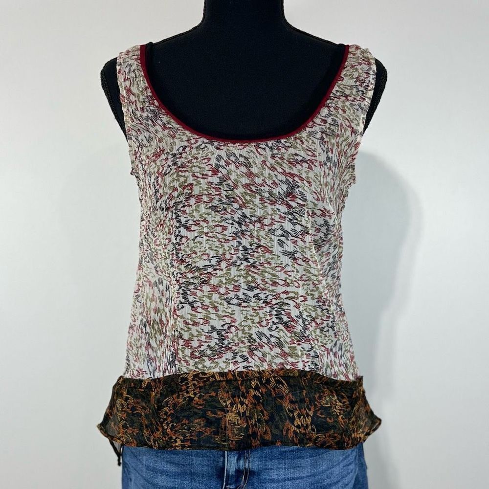 American Rag Sheer Tank Top Sz Small Women’s Multicolor